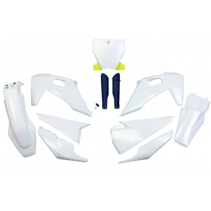 UFO komplet plastików (full kit) z osłonami teleskopów (amortyzatorów) husqvarna tc 125/250 '19-'22, fc 250/350/450 '19-'22