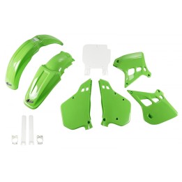 UFO komplet plastików (full kit) z osłonami teleskopów (amortyzatorów) kawasaki kx 125 '90-'91,