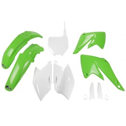 UFO komplet plastików (full kit) z osłonami teleskopów (amortyzatorów) kawasaki kxf 250 '04-'05