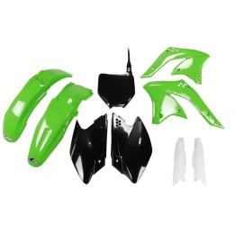 UFO komplet plastików (full kit) z osłonami teleskopów (amortyzatorów) kawasaki kxf 250 '08