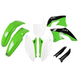 UFO komplet plastików (full kit) z osłonami teleskopów (amortyzatorów) kawasaki kxf 450 '09-'11