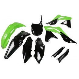 UFO komplet plastików (full kit) z osłonami teleskopów (amortyzatorów) kawasaki kxf 250 '13-'16,