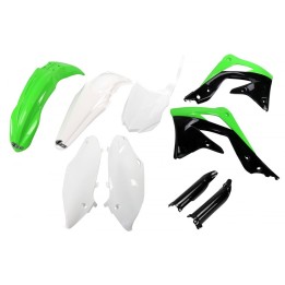 UFO komplet plastików (full kit) z osłonami teleskopów (amortyzatorów) kawasaki kxf 450 '13-'15