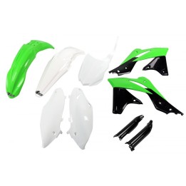 UFO komplet plastików (full kit) z osłonami teleskopów (amortyzatorów) kawasaki kxf 250 '13-'16