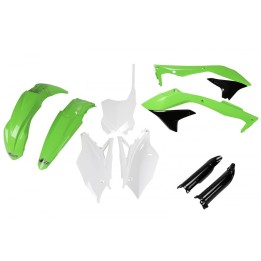 UFO komplet plastików (full kit) z osłonami teleskopów (amortyzatorów) kawasaki kxf 450 '16-'17