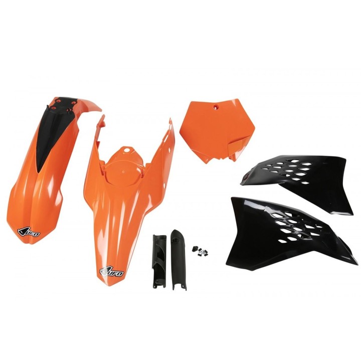 UFO komplet plastików (full kit) z osłonami teleskopów (amortyzatorów) ktm sx/sxf '07-'10