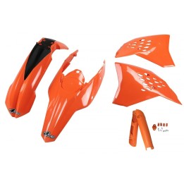 UFO komplet plastików (full kit) z osłonami teleskopów (amortyzatorów) ktm EXC '09-'10