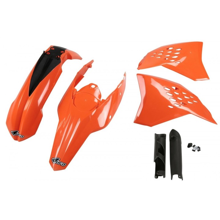 UFO komplet plastików (full kit) z osłonami teleskopów (amortyzatorów) ktm EXC '09-'10