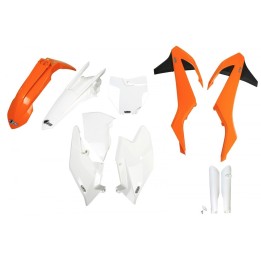 UFO komplet plastików (full kit) z osłonami teleskopów (amortyzatorów) ktm sx/sxf '16-'18 (z wyjątkiem SX 250 '16),