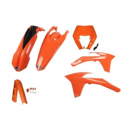 UFO komplet plastików (full kit) z osłonami teleskopów (amortyzatorów) ktm exc/exc-f '12-'13