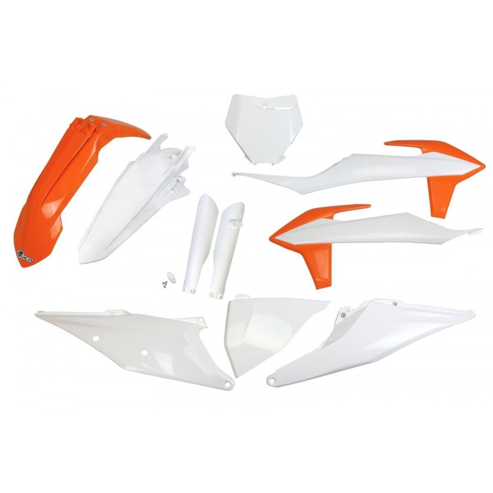 UFO komplet plastików (full kit) z osłonami teleskopów (amortyzatorów) ktm SX 125/150/250 '19-'22, sxf (sx-f) 250/350/450 '19-'…