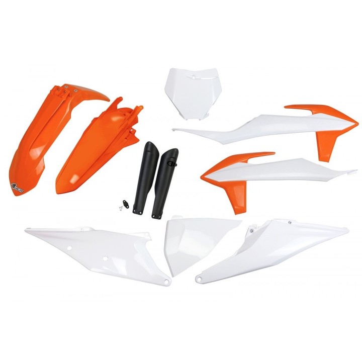 UFO komplet plastików (full kit) z osłonami teleskopów (amortyzatorów) ktm SX 125/150/250 '19-'22, sxf (sx-f) 250/350/450 '19-'…