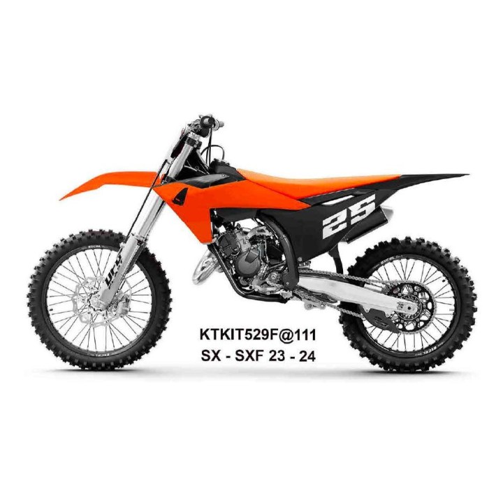 UFO komplet plastików (full kit) z osłonami teleskopów (amortyzatorów) ktm SX 125 / 250 / 300 tbi '23-'24, sx-f 250 / 350 / 450…