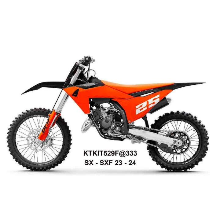 UFO komplet plastików (full kit) z osłonami teleskopów (amortyzatorów) ktm SX 125 / 250 / 300 tbi '23-'24, sx-f 250 / 350 / 450…