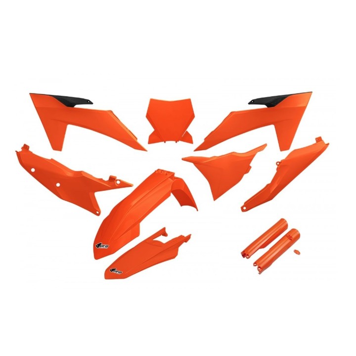UFO komplet plastików (full kit) z osłonami teleskopów (amortyzatorów) ktm SX 125 / 250 / 300 tbi '23-'24, sx-f 250 / 350 / 450…