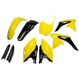 UFO komplet plastików (full kit) z osłonami teleskopów (amortyzatorów) suzuki rmz 250 '10-'18