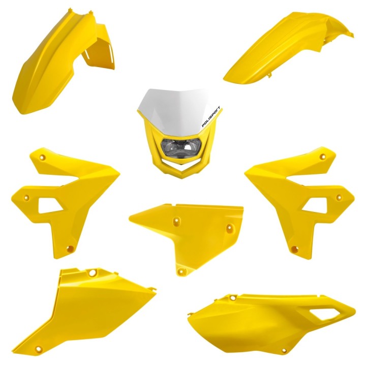 POLISPORT komplet plastików suzuki dr-z 400 (DRZ400) '00-'25 w zestawie lampa przednia (restyling)