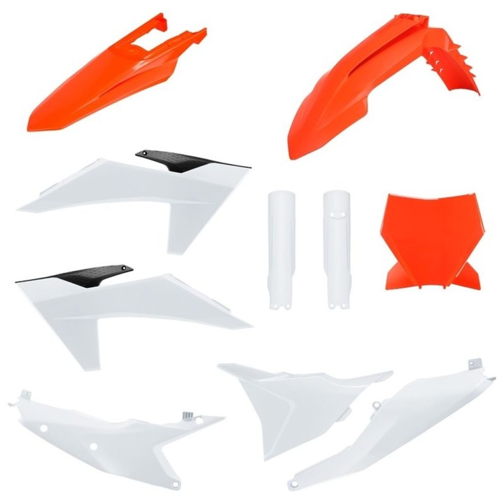 POLISPORT komplet plastików (full kit) ktm sx/sx-f/xc/xc-f '23-'24 w zestawie tablica przednia (8672000002) i osłony amortyzato…
