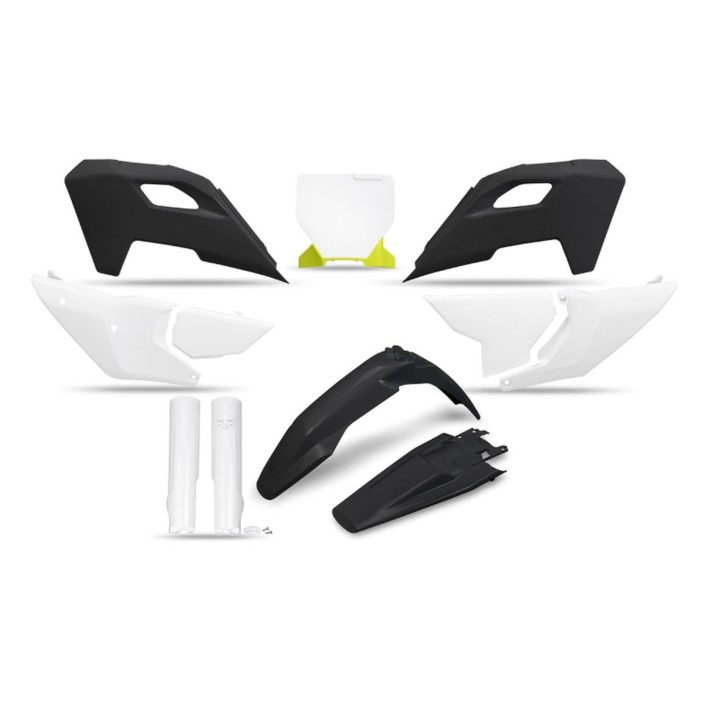 UFO komplet plastików (full kit) z osłonami teleskopów (amortyzatorów) husqvarna tc 125 / 250 '23-'24, fc 250 / 350 / 450 '23-'…
