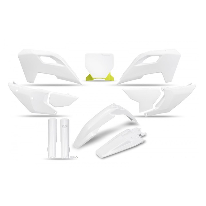 UFO komplet plastików (full kit) z osłonami teleskopów (amortyzatorów) husqvarna tc 125 / 250 '23-'24, fc 250 / 350 / 450 '23-'…