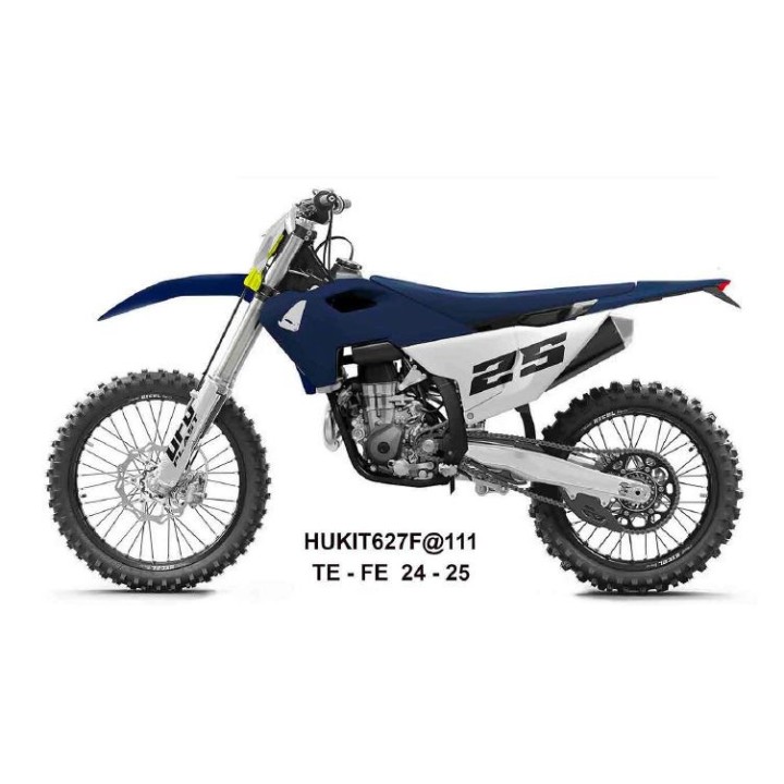 UFO komplet plastików (full kit) z osłonami teleskopów (amortyzatorów) husqvarna te 150 / 250 / 300 '24-'25, fe 250 / 350 / 450…
