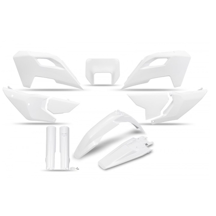 UFO komplet plastików (full kit) z osłonami teleskopów (amortyzatorów) husqvarna te 150 / 250 / 300 '24-'25, fe 250 / 350 / 450…