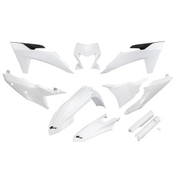 UFO komplet plastików (full kit) z osłonami teleskopów (amortyzatorów) ktm EXC 150 / 250 / 300 tbi '24-'25, exc-f 250 / 350 / 4…