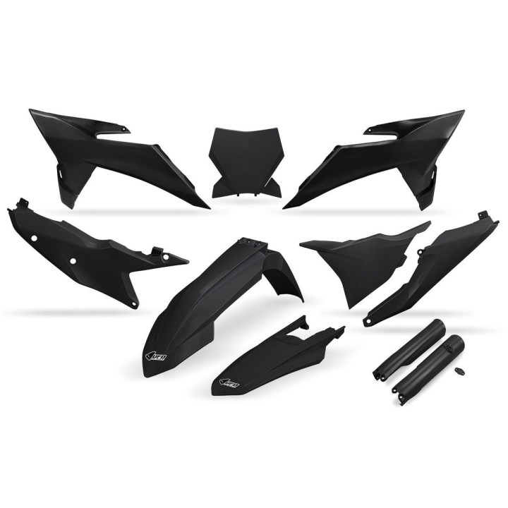 UFO komplet plastików (full kit) z osłonami teleskopów (amortyzatorów) ktm SX 125 / 150 / 250 / 300 '25-'26, sxf (sx-f) 250 / 3…