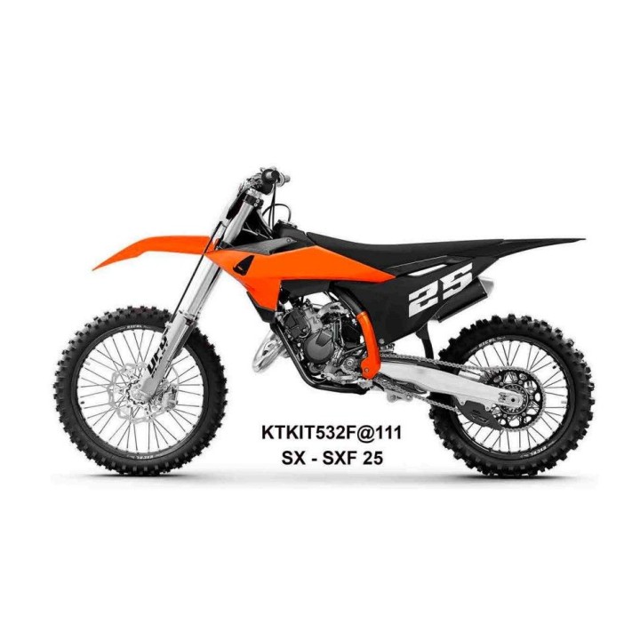 UFO komplet plastików (full kit) z osłonami teleskopów (amortyzatorów) ktm SX 125 / 150 / 250 / 300 '25-'26, sxf (sx-f) 250 / 3…
