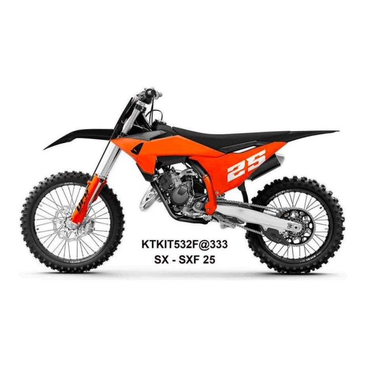 UFO komplet plastików (full kit) z osłonami teleskopów (amortyzatorów) ktm SX 125 / 150 / 250 / 300 '25-'26, sxf (sx-f) 250 / 3…
