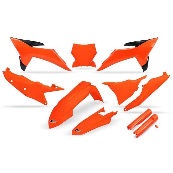 UFO komplet plastików (full kit) z osłonami teleskopów (amortyzatorów) ktm ssx 125 / 150 / 250 / 300 '25-'26, sxf (sx-f) 250 /…