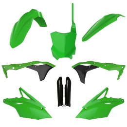 POLISPORT komplet plastików (full kit) kawasaki kx 250F '17-'20 w zestawie tablica przednia (8665900001) i osłony amortyzarorów…