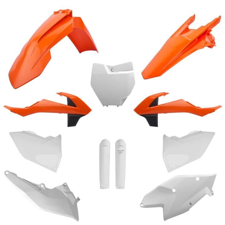 POLISPORT komplet plastików (full kit) ktm sx/sx-f/xc-f '16-'18 w zestawie tablica przednia (8664900002) i osłony amortyzatorów…