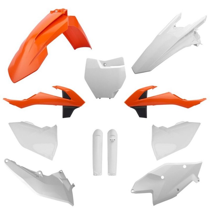 POLISPORT komplet plastików (full kit) ktm sx/sx-f/xc-f '16-'18 w zestawie tablica przednia (8664900002) i osłony amortyzatorów…