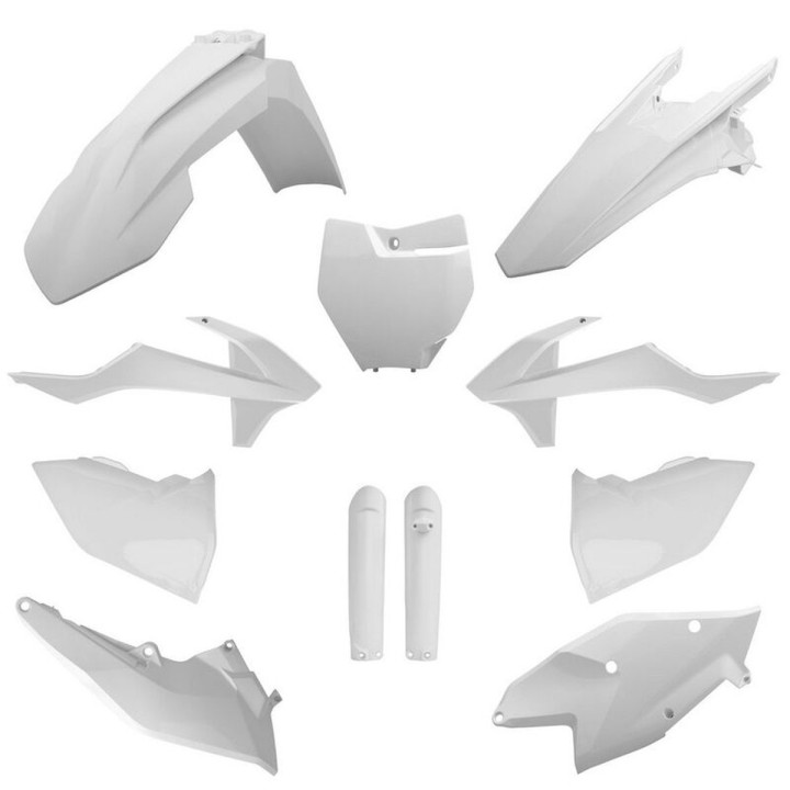 POLISPORT komplet plastików (full kit) ktm sx/sx-f/xc-f '16-'18 w zestawie tablica przednia (8664900002) i osłony amortyzatorów…