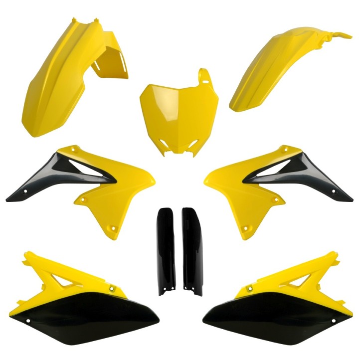 POLISPORT komplet plastików (full kit) suzuki rmz 250 '10-'18 w zestawie tablica przednia (8659300001) i osłony amortyzarorów (…