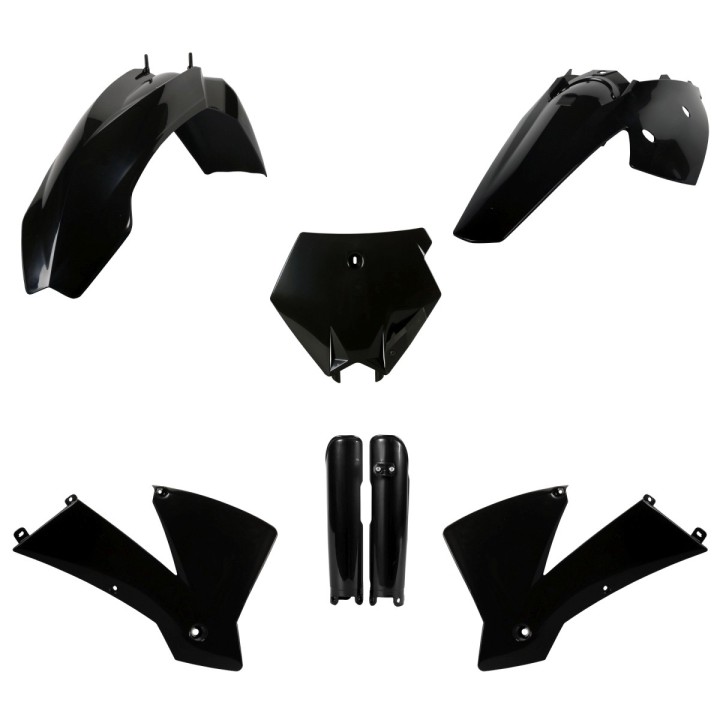 POLISPORT komplet plastików (full kit) ktm SX '03-'04 w zestawie osłony amortyzatorów (8399000001)