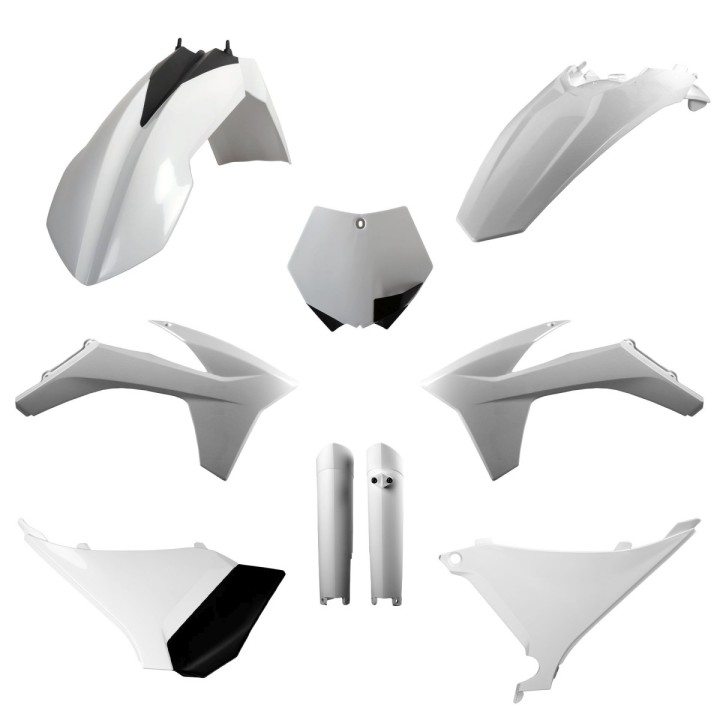 POLISPORT komplet plastików (full kit) ktm SX '11; xc/xc-f '11 w zestawie osłony amortyzatorów (8398500002)