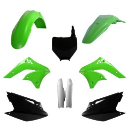 POLISPORT komplet plastików (full kit) kawasaki kx 250F '06-'08 w zestawie tablica przednia (8660800001) i osłony amortyzarorów…