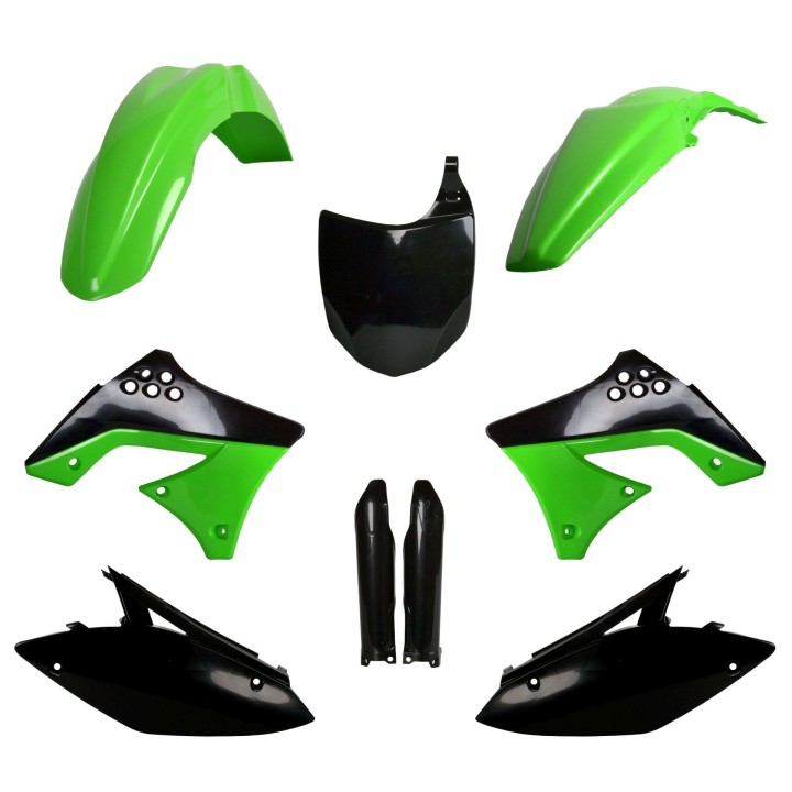 POLISPORT komplet plastików (full kit) kawasaki kx 250F '09-'12 w zestawie tablica przednia (8660800002) i osłony amortyzarorów…