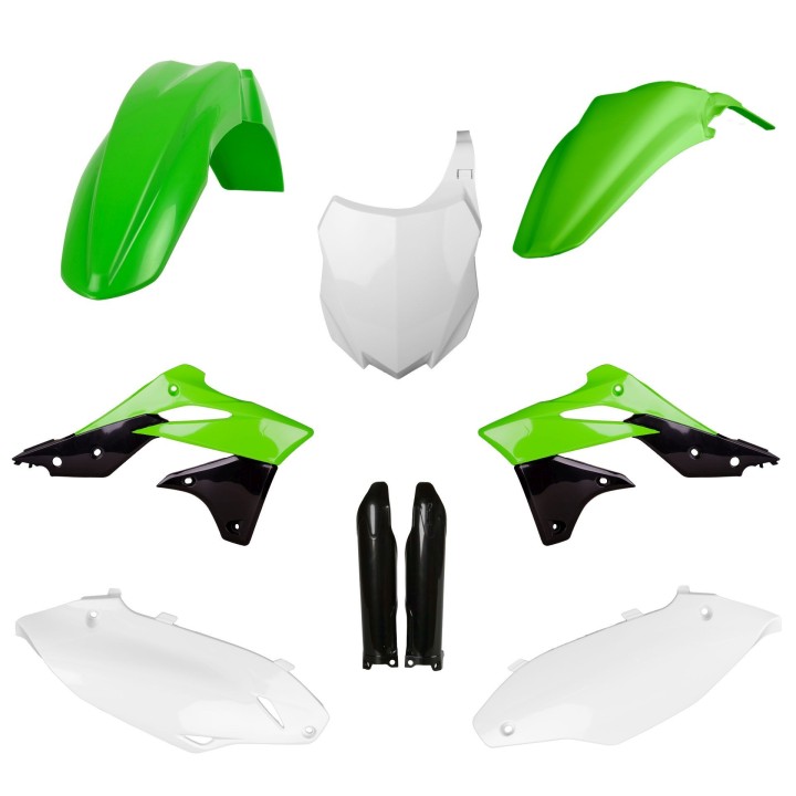 POLISPORT komplet plastików (full kit) kawasaki kx 250F '13-'16 w zestawie tablica przednia (8659200003) i osłony amortyzarorów…