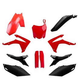 POLISPORT komplet plastików (full kit) honda crf 250R '14-'17; crf 450R '13-'16 w zestawie tablica przednia (8659400001) i osło…