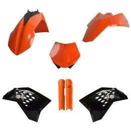 POLISPORT komplet plastików (full kit) ktm sx/sx-f/xc-f '07-'10 w zestawie tablica przednia (8664400001) i osłony amortyzatorów…