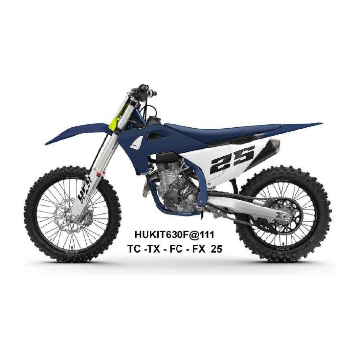 UFO komplet plastików (full kit) z osłonami teleskopów (amortyzatorów) husqvarna tc 125 / 150 / 250 / 300 '25-'26, tx 300 '25-'…