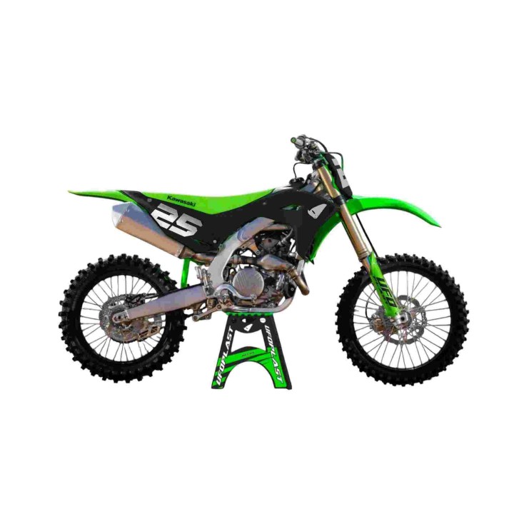 UFO komplet plastików (full kit) z osłonami teleskopów (amortyzatorów) kawasaki kxf 250 '25, kxf 450'24-'26, kx 450X '24-'26 ko…