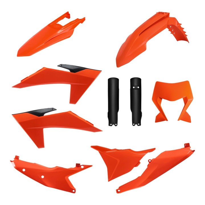 POLISPORT komplet plastików (full kit) ktm exc/exc-f/xc-w/xc-wf tbi '24-'25 w zestawie osłona lampy oraz osłony amortyzatorów (…