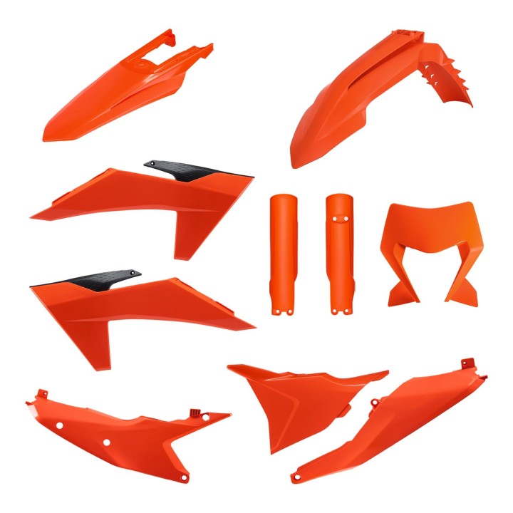 POLISPORT komplet plastików (full kit) ktm exc/exc-f/xc-w/xc-wf tbi '24-'25 w zestawie osłona lampy oraz osłony amortyzatorów (…