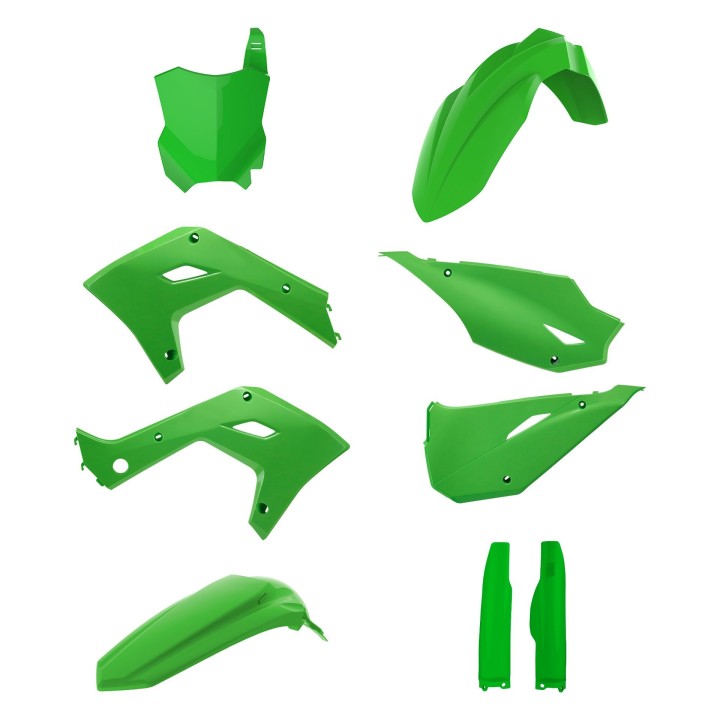 POLISPORT komplet plastików (full kit) kawasaki kx 125 '03-'08; kx 250 '03-'08 (restyling na model 2026) w zestawie tablica prz…