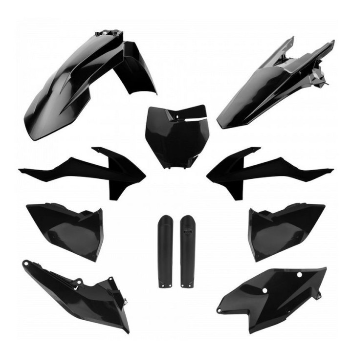 POLISPORT komplet plastików (full kit) ktm exc/exc-f tpi '17-'19 w zestawie osłona lampy (8666800002) i osłony amortyzatorów (8…