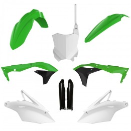POLISPORT komplet plastików (full kit) kawasaki kx 450F '16-'18 w zestawie tablica przednia (8665900002) i osłony amortyzarorów…
